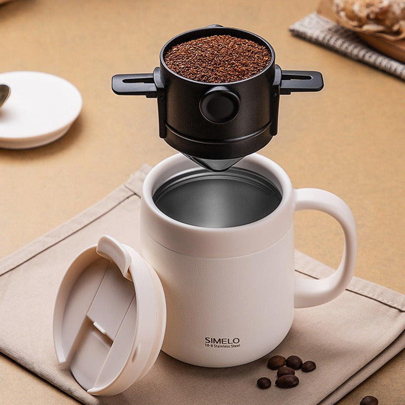 Filtro Portátil para Café de Aço Inoxidável Reutilizável