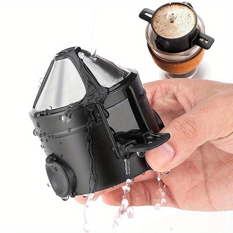 Filtro Portátil para Café de Aço Inoxidável Reutilizável