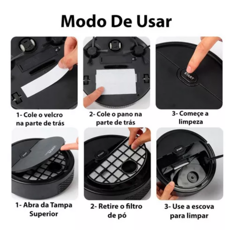 Robô de Limpeza Premium 3 em 1 MaxClean