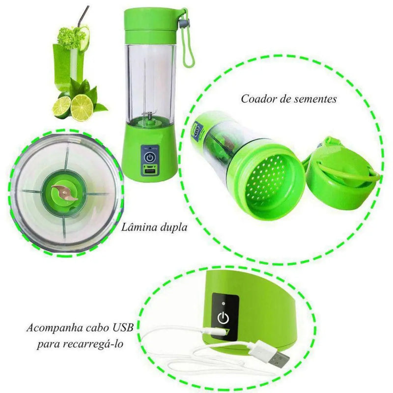 Mini Liquidificador Portátil - Mega Power