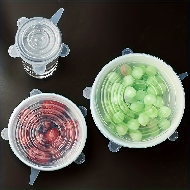 Tampas FlexiFresh™ – Frescor e Sustentabilidade na Sua Cozinha (6 Peças)