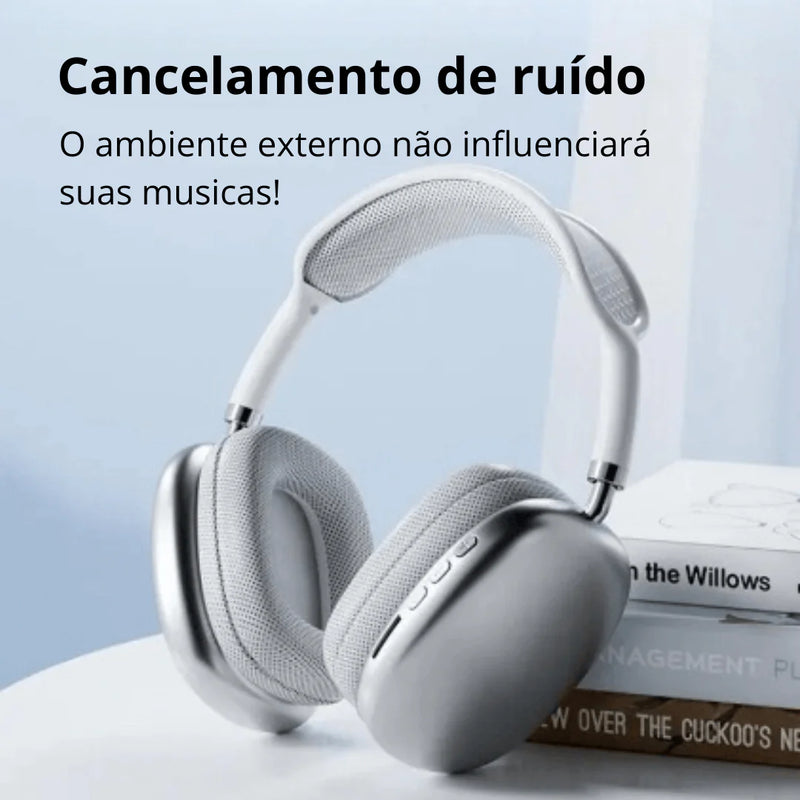 P9 Fone de Ouvido Bluetooth Sem Fio – Som Potente, Conforto e Liberdade!