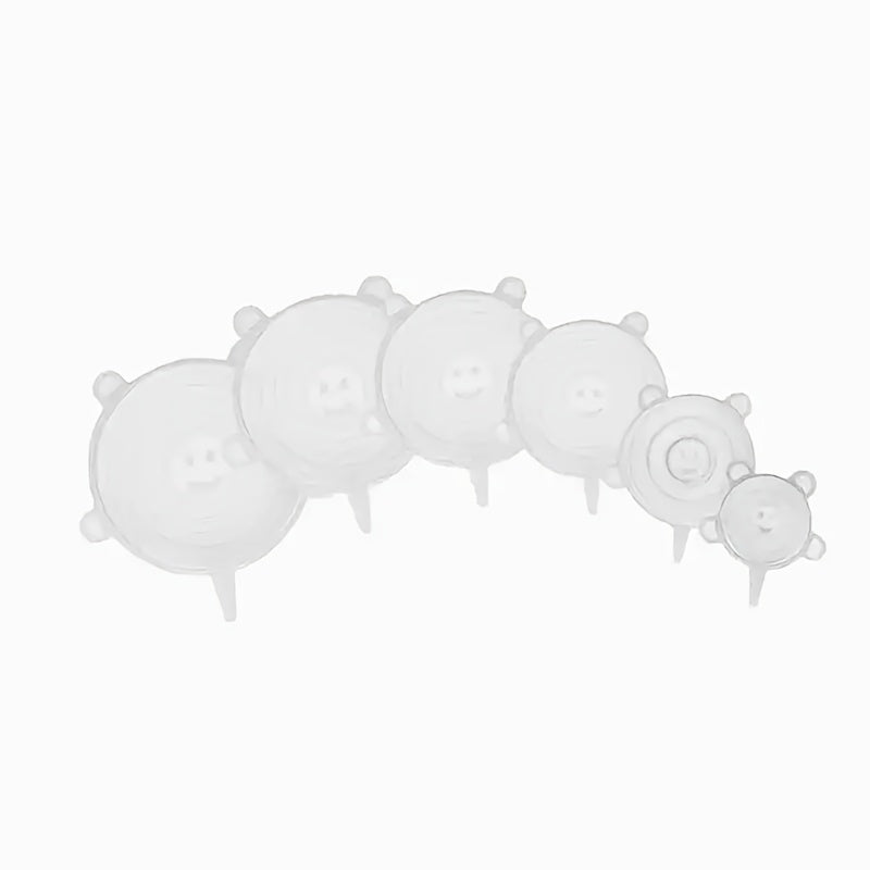 Tampas FlexiFresh™ – Frescor e Sustentabilidade na Sua Cozinha (6 Peças)
