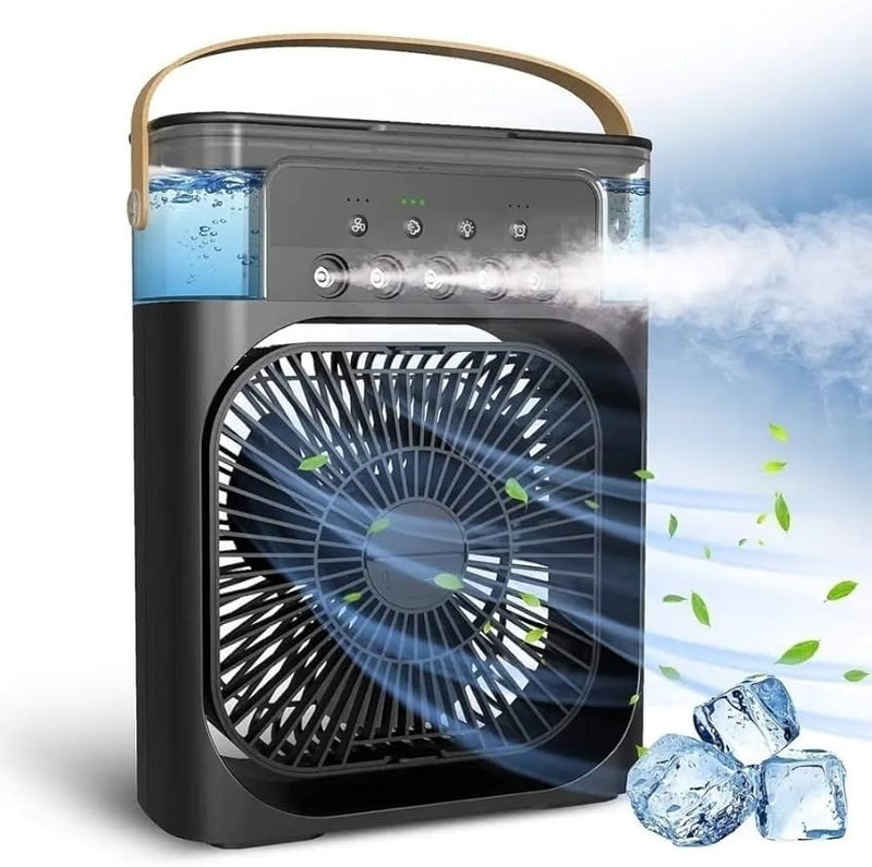 Ventilador Portátil Inteligente - Umidificador e Climatizador Com Led