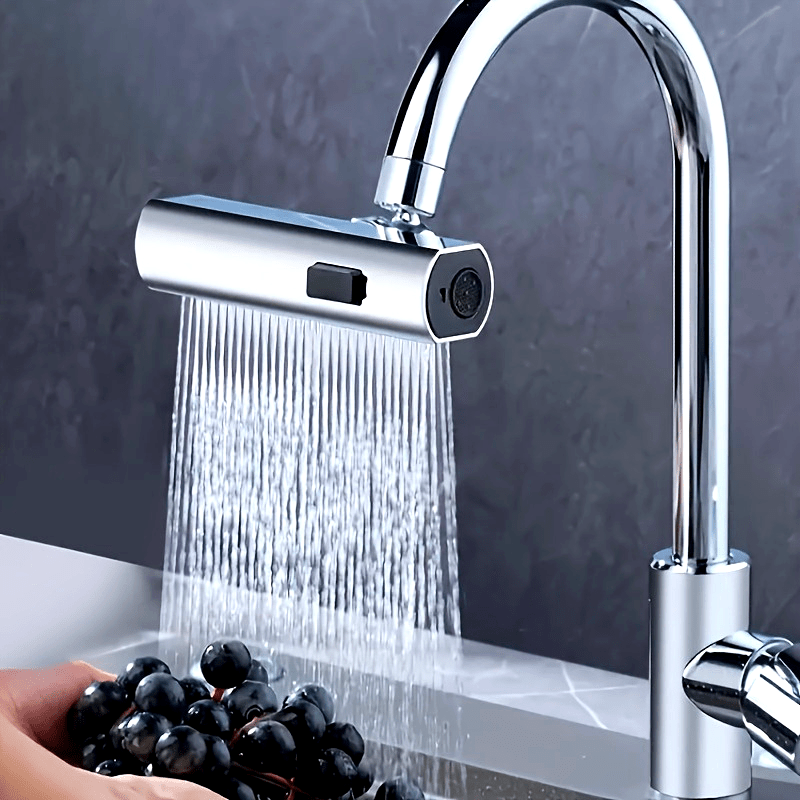 Torneira De Cozinha De Alta Pressão 3 Em 1 Cascata Com 360 ° Rotação Para Pia