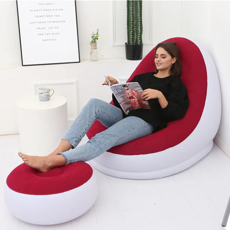 Sofá Inflável Confort Luxe – Seu Refúgio de Conforto em Qualquer Lugar!