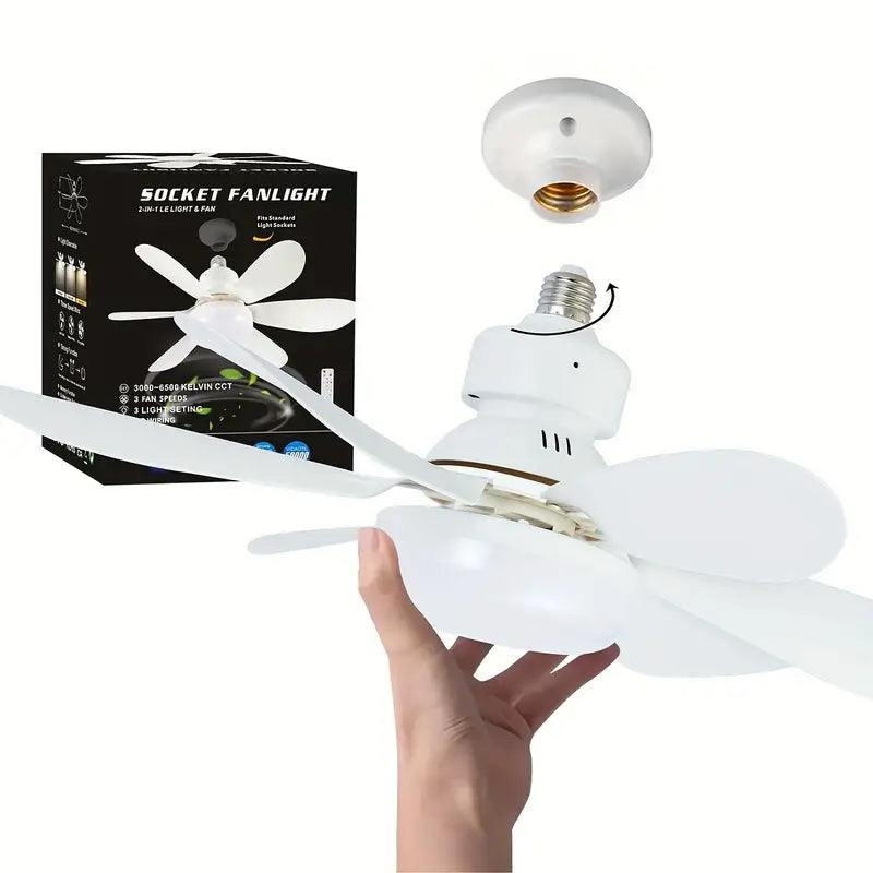 Lâmpada Ventilador Multifuncional – Iluminação e Conforto em um Só Produto!